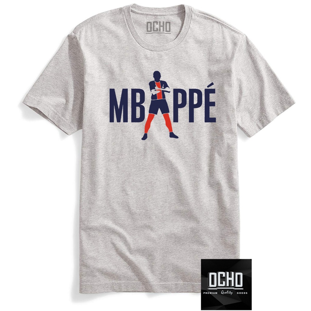 Kaos Mbappe Text Grey