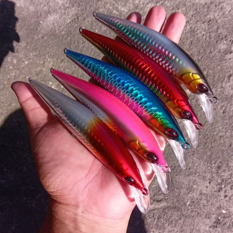 Minnow Jackson Sinking 45gr GID Repaint Heavy Casting Popping Lure
