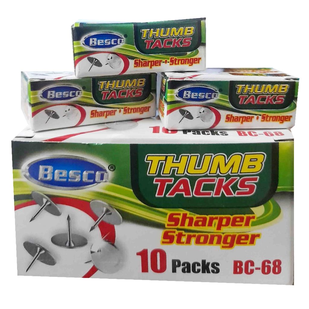 

Paku Payung Besco BC-68 /Thumb Tacks Per 1 Box besar isi 10 pack