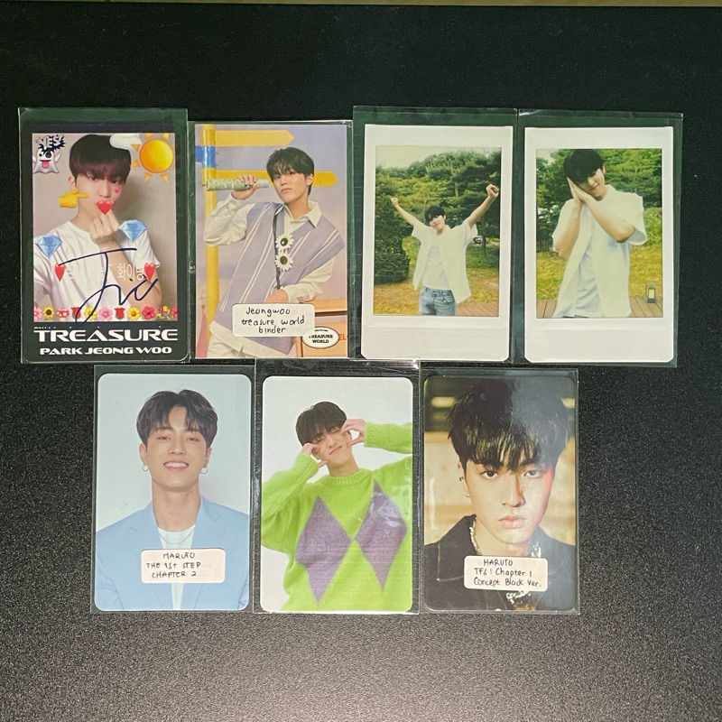 Treasure Jeongwoo Haruto PC Photocard YES Magazine; Lipss Instax; Jasbir; Mamba