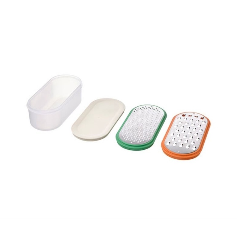 TERBAIK Uppfylld parutan dengan wadah set isi 4 parutan serbaguna parutan dapur parutan sayur paruta