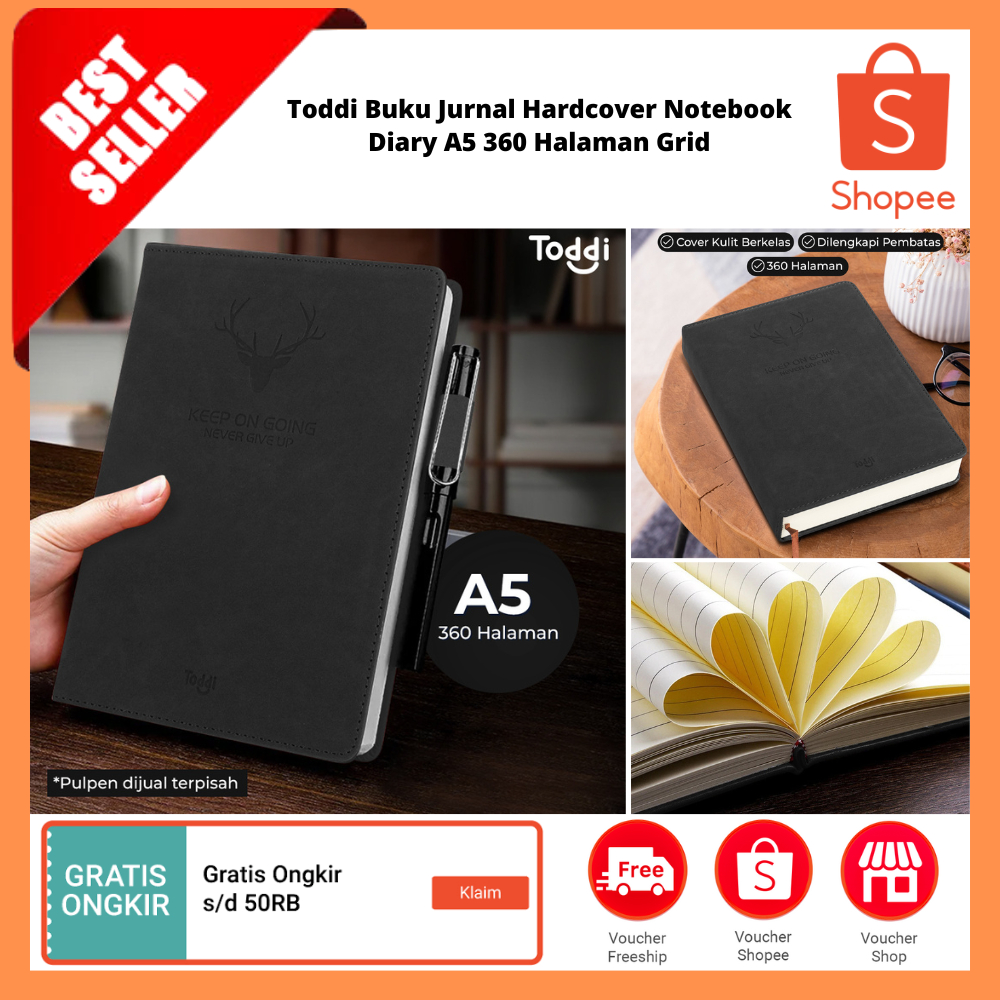 

Buku Jurnal Hardcover Notebook Diary A5 360 Halaman Grid / Buku Harian Jurnal Alat Tulis Sekolah