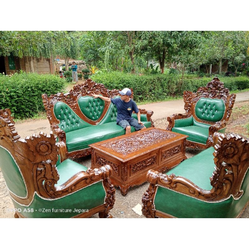 kursi tamu sofa ukir jepara/kursi sultan/kursi sofa jati