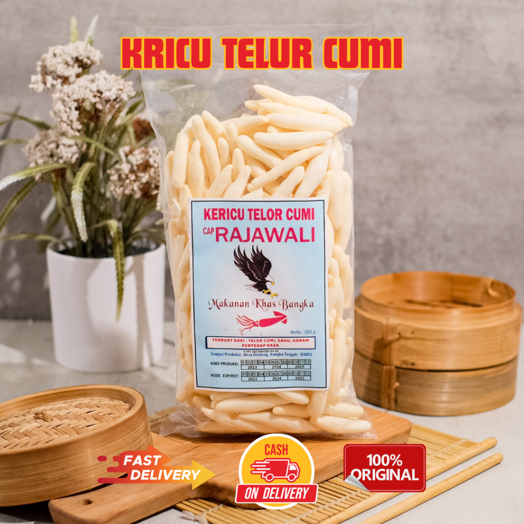 

KRICU TELUR CUMI KHAS BANGKA KRITCU TELUR CUMI KERUPUK TELOR CUMI ASLI OLEH KHAS BANGKA BELITUNG