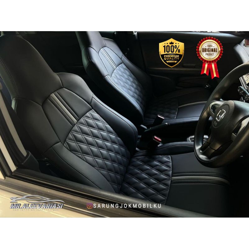 Sarung Jok Mobil MBTECH Honda Brio Satya 2015-2025 Brio RS 2017-2025 Fullseat 2 Baris Depan-Belakang