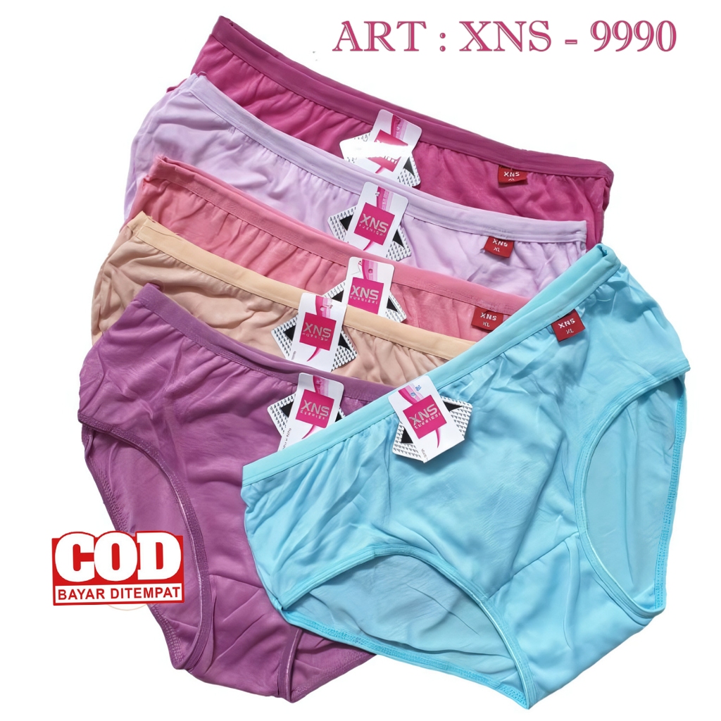 ( 6 Pcs ) TRAVEL PACK Celana Dalam Wanita Dewasa XNS CD Perempuan Grosir Lusinan XNS 9900