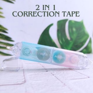 

TERBAIK 2 in 1 Glue Tape dan Correction Tape CP 9654 Lem kertas double tape