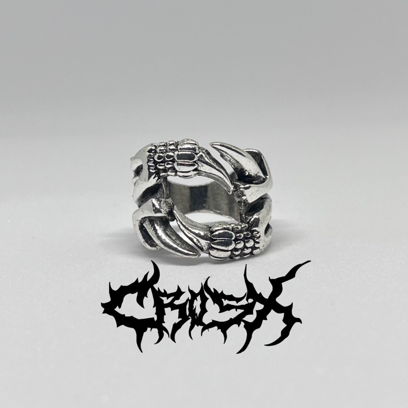 SEBAB RING / CLAW DRAGON SKULL HEXAGRAM EYE TRIANGLE CAKAR MATA NAGA CINCIN HITAM SILVER / COUPLE RI