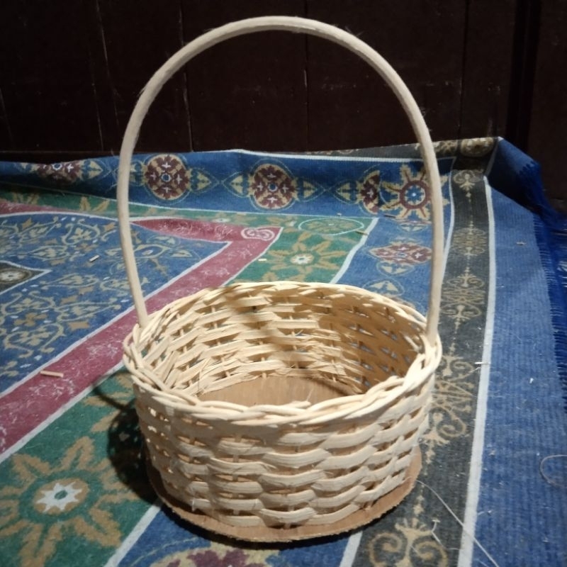 keranjang tabur bunga rotan diameter 15cm