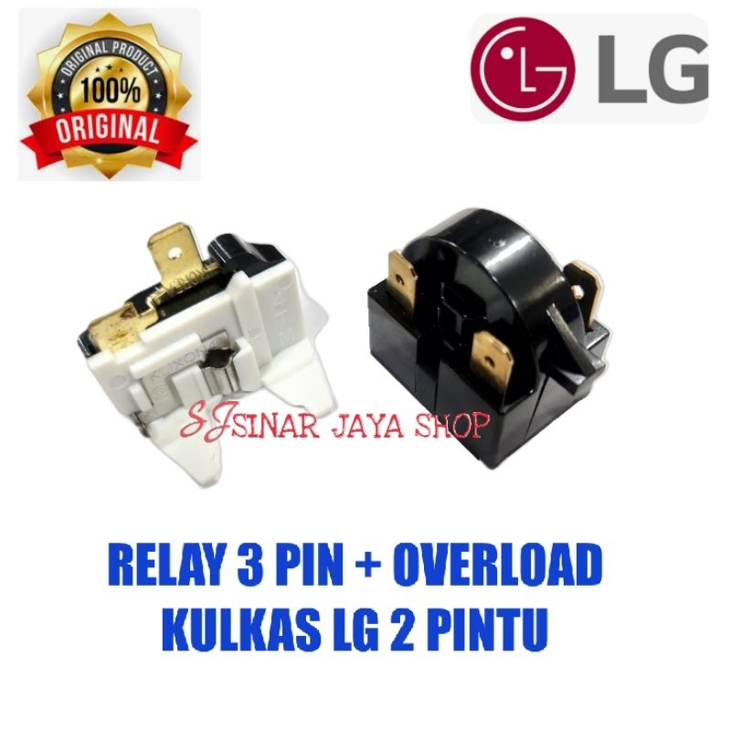 Relay 3 Pin + Ptc Overload Kulkas LG 2 Pintu