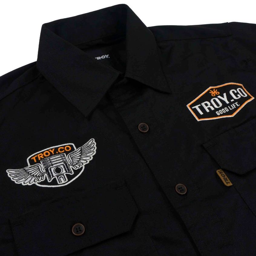 Troy Company Workshirt Workwear Engineers Black Wheel - Kemeja Kerja Work Shirt WSD 2622