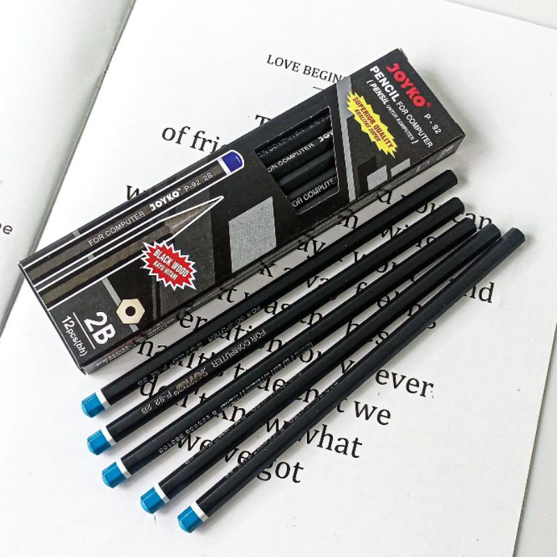 

Pensil Kayu Joyko 2B ( Kayu Hitam ) / Black Wood Pencil P 92 / Pensil Raut