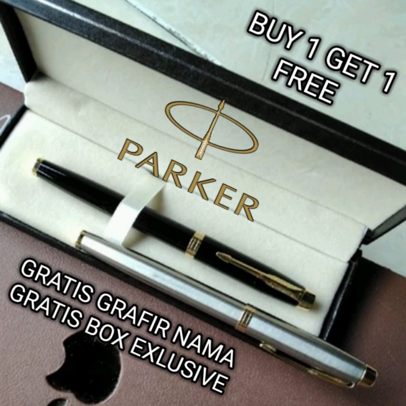 

Bollpoint Mewah Parker Buy 1 Get 1 Black Gold clip Rb Dan Silver Gold Clip Rb Gratis Grafir Nama