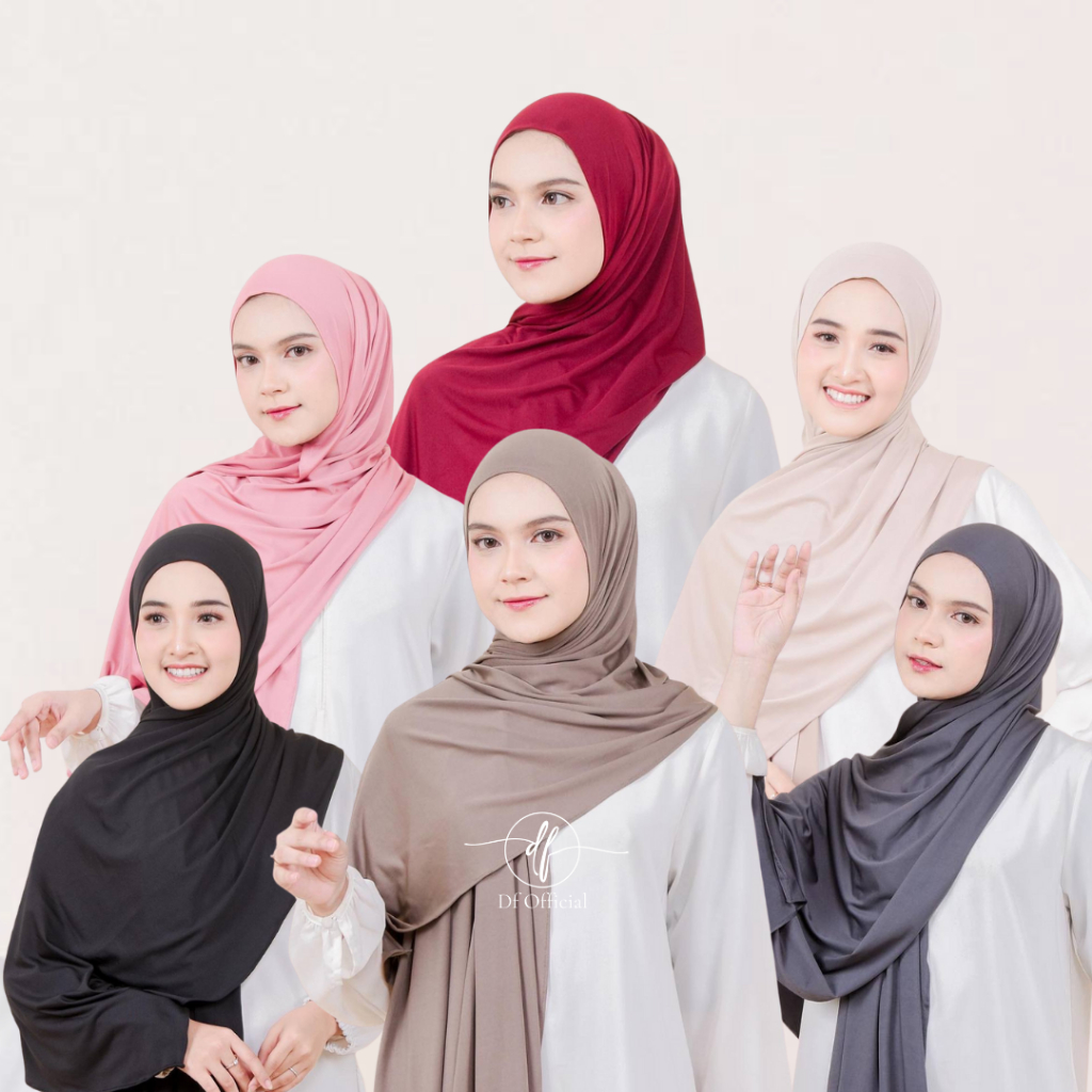 Syafira Pashmina Instan | Pashmina Jersey Premium | Hijab Pashmina | Jilbab Instan Jersey