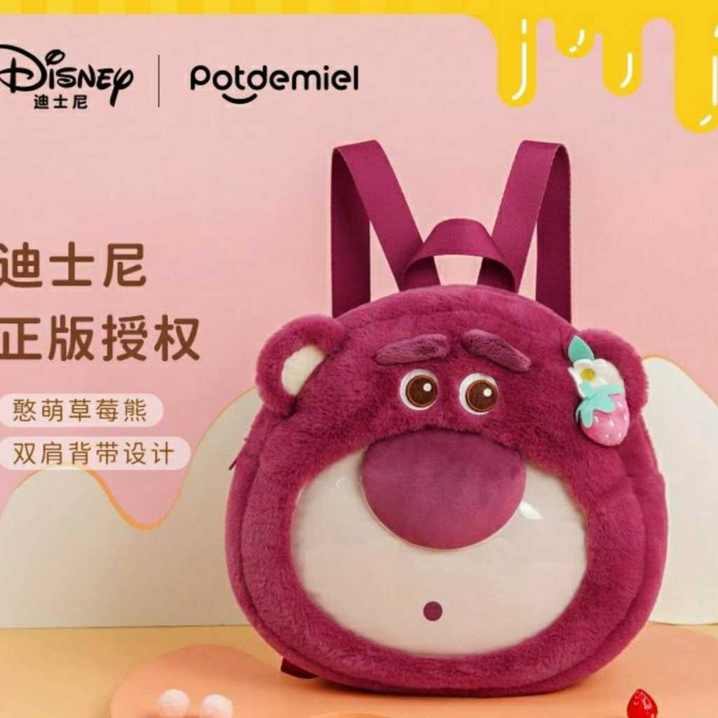 POTDEMIEL Tas Ransel Backpack Lotso Stitch Sulley Monster Original Disney TB0031 Tas Lotso Tas Disne