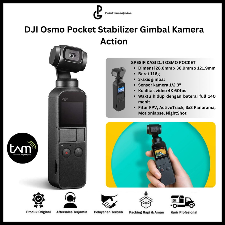 DJI Osmo Pocket Stabilizer Gimbal Kamera Action - Dji Osmo Pocket Gimbal Camera Action Original