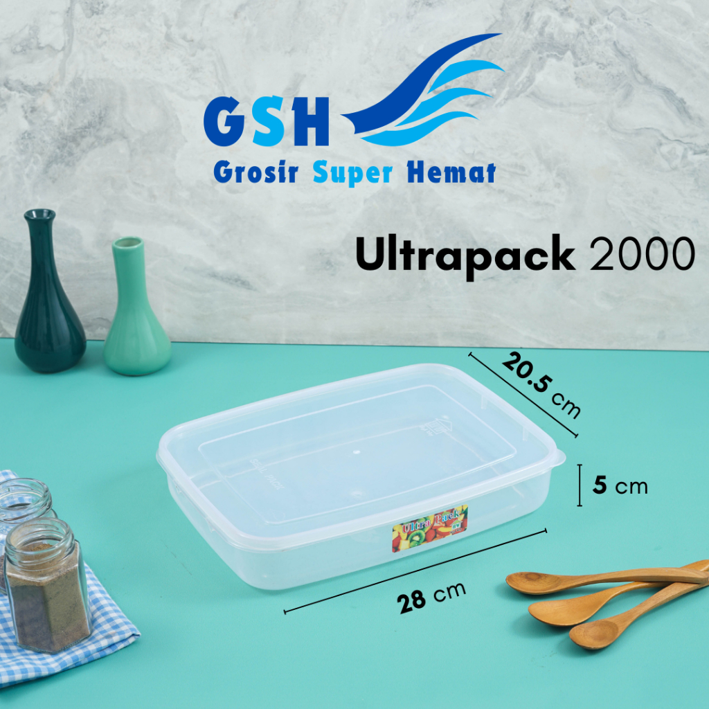 GSH - Ultrapack 2000ml (Isi : 3, 6, 12 pcs) High Way Sealware  Plastik Tempat Penyimpanan Makanan Te