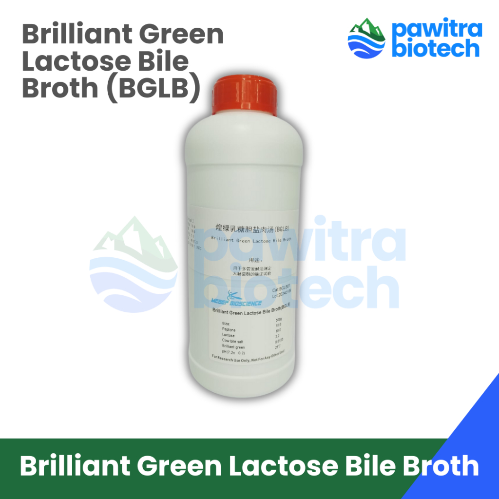 Brilliant Green Lactose Bile Broth (BGLB) Media Mikrobiologi Pro Analis