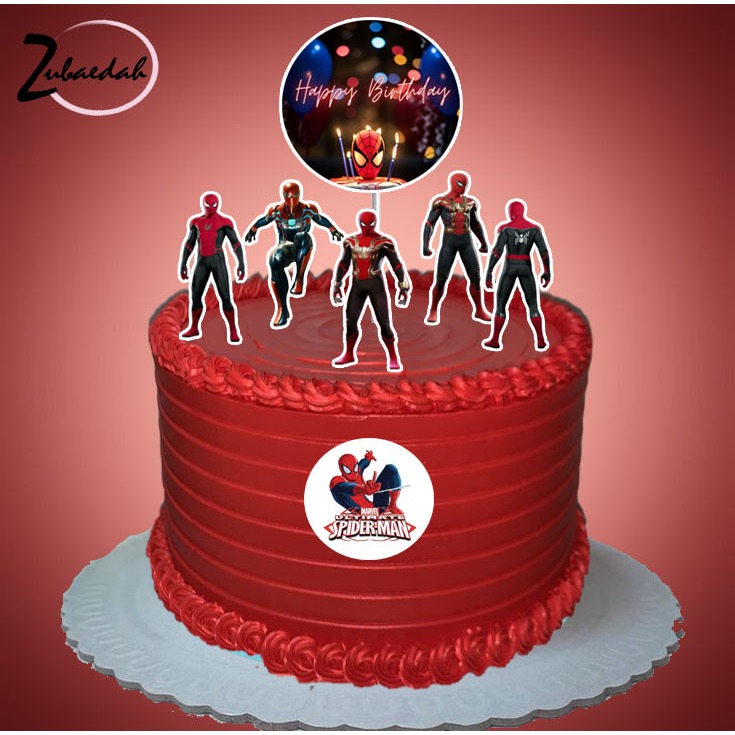 Toper STYROFOAM karakter SPIDERMAN hiasan tusuk kue ulang tahun decorasi cake