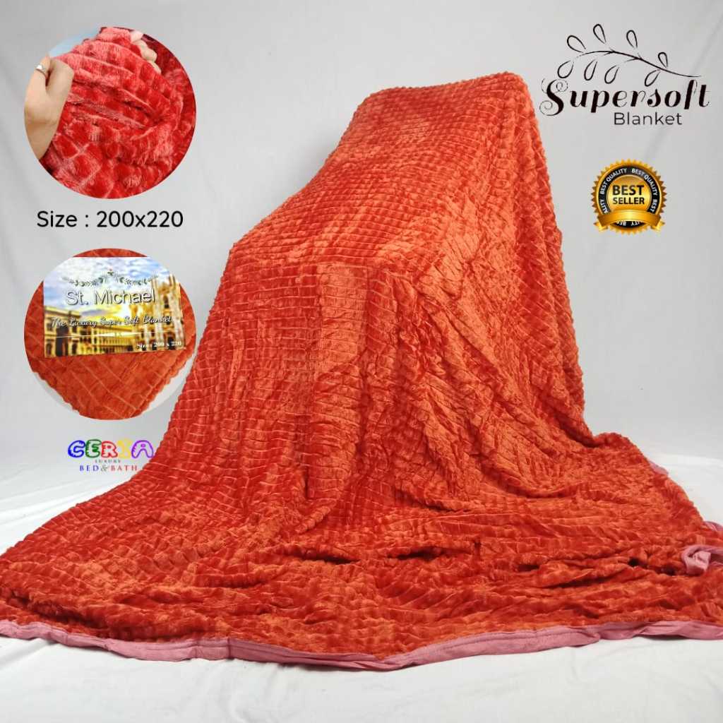 Selimut Bulu Dewasa Lembut Halus St Michael 200X220CM VARIAN WARNA
