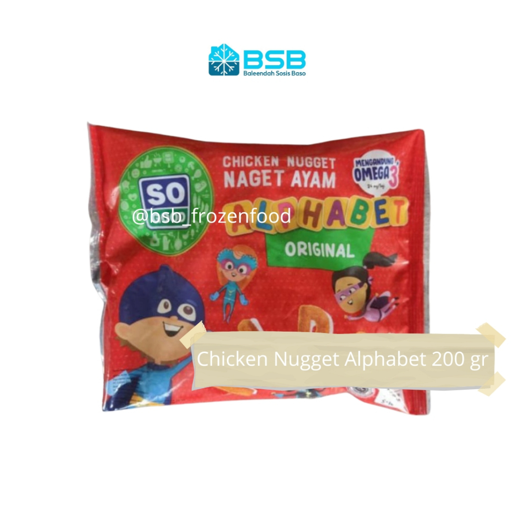 

So Good Chicken Nugget Alphabet 400gr - Nugget Ayam Bentuk Huruf