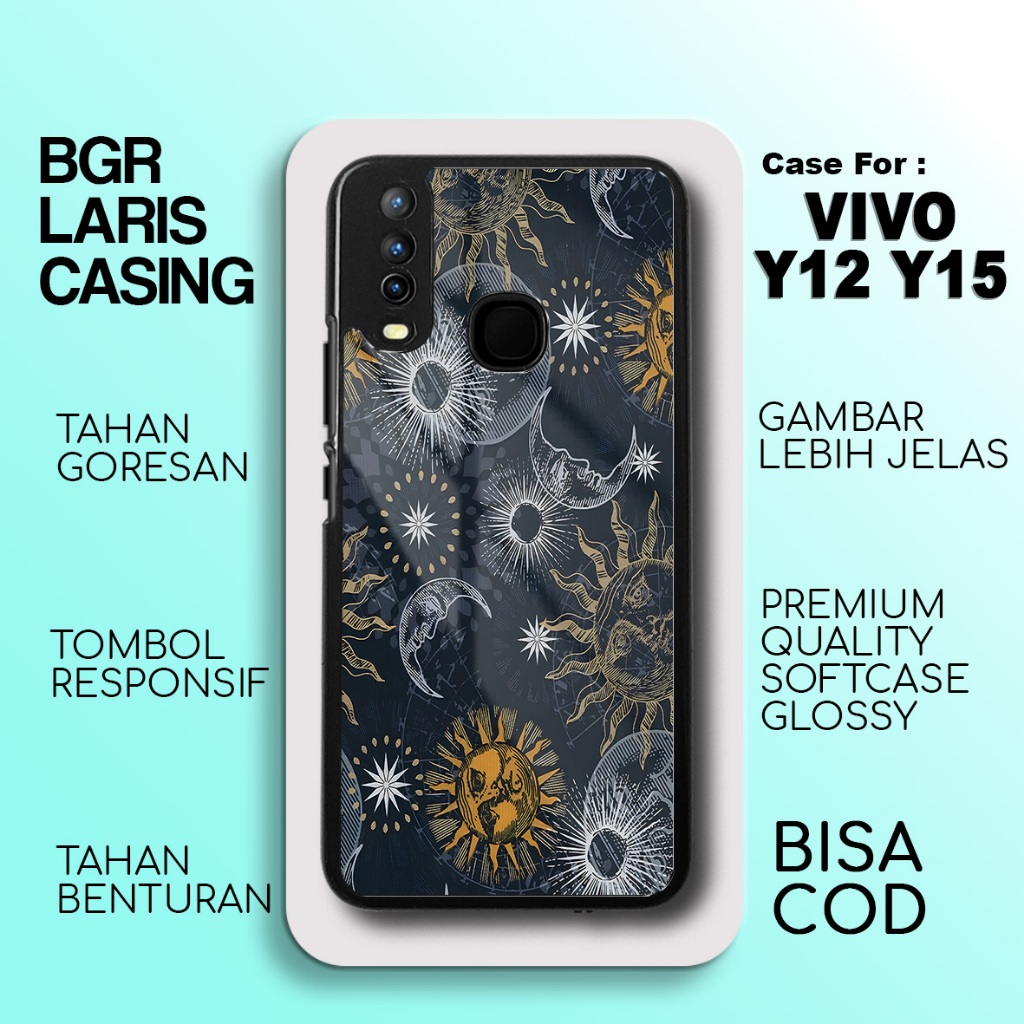 Case Vivo Y12 Y15 Terbaru - Vivo Y12 Y15 Motif Aesthe Baru - Bahan Hardcase Softcase Premium Glossy 