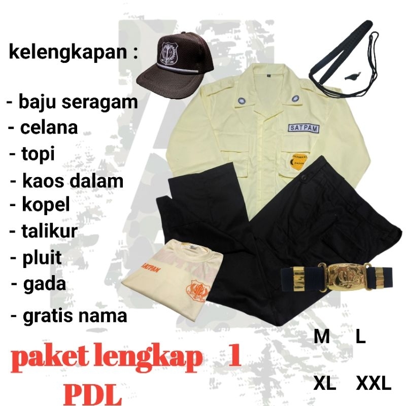 Seragam Satpam terbaru cream PDL Satpam cream PDH satpam cream terbaru 2023