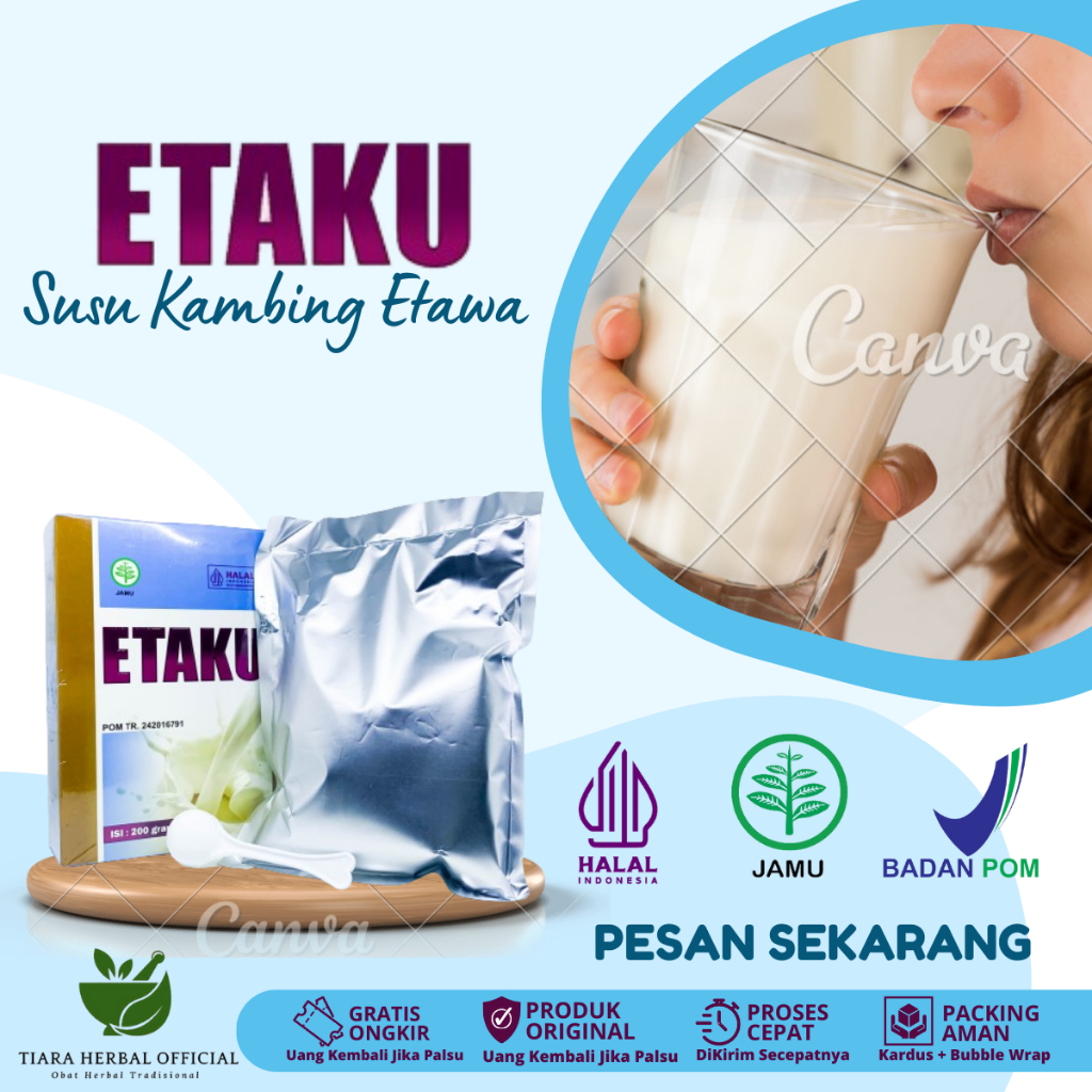 

Etaku Susu Kambing Etawa Murni Asli 100% Original - Isi 200 ML