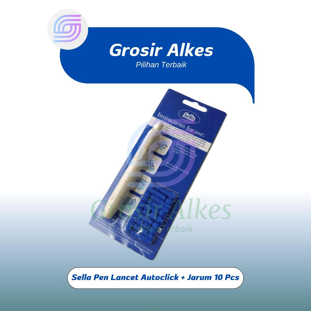 Sella Pen Lancet Autoclick Lancing Device Pena Bekam BONUS Jarum 10PCS