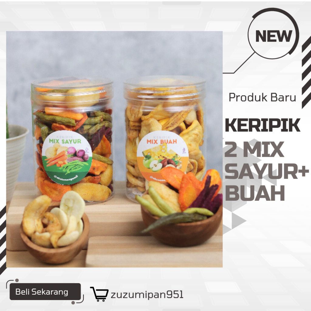 

Duo Keripik Sayur Orimix - Nikmati Kesegaran Alami|2 PCS KERIPIK MIX SAYUR ORI