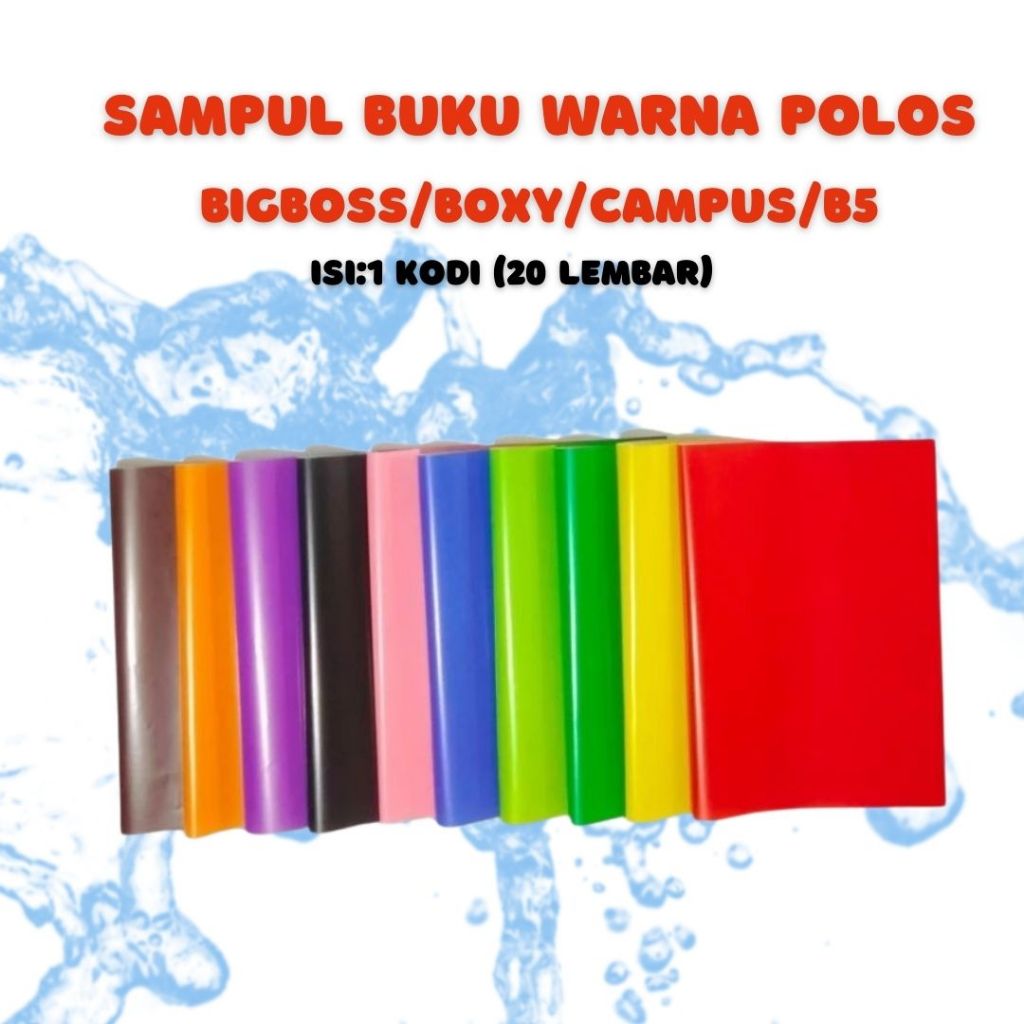 

SAMPUL BUKU Isi 20 Lembar | Bahan Kertas Marmer (Kertas Kado) Ukuran Boxy Bigboss Campus B5 Sampul Buku Warna Polos | Harga Yang Tertera Per 1 Kodi(20 Lembar)