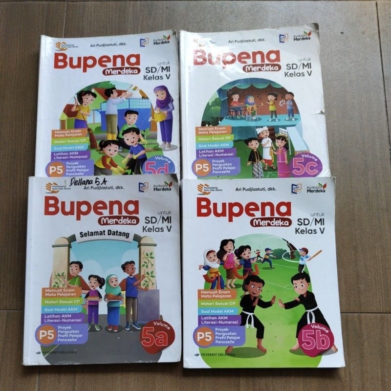 Buku Bupena SD/MI Kelas 5 / V Volume 5a, 5b, 5c, 5d- Kurikulum Merdeka- BEKAS* Original