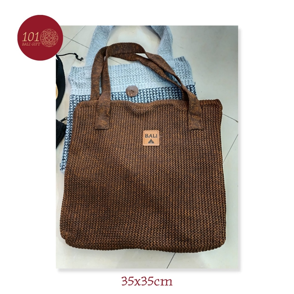 101BALIGIFT - Tas bali kotak rajut premium