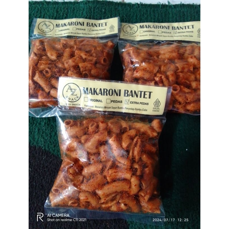 

MAKARONI BANTET 70gr Makroni Bantet Asin Pedas Extra Pedas