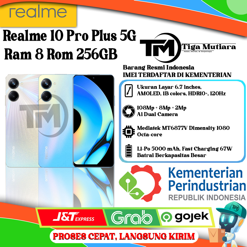 Realme 10 Pro Plus 5G Ram 8/128GB | Ram 8/256GB | Ram 12/256GB