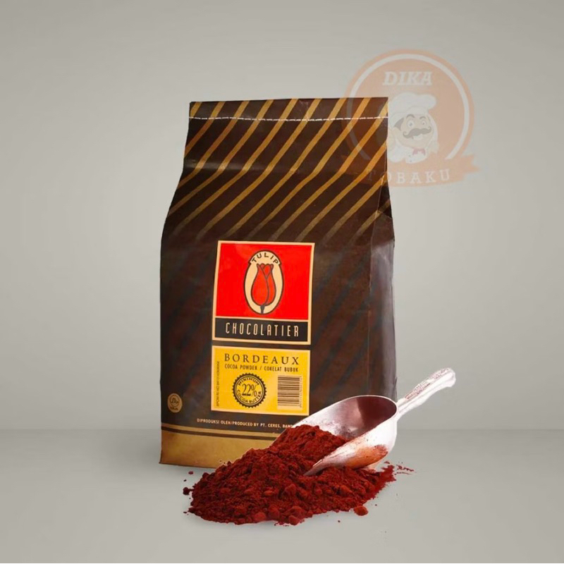 

Coklat bubuk tulip bordeaux Repack 250gr