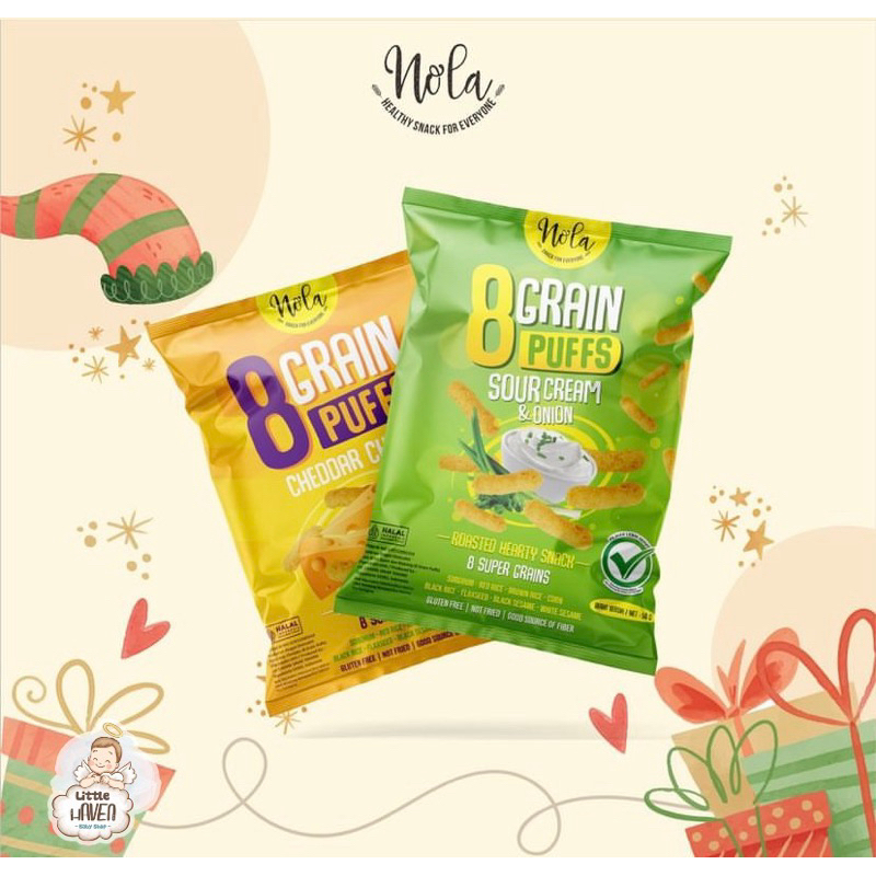 

NOLA 8 GRAIN PUFFS 50GR (SOUR CREAM ONION & CHEDDAR CHEESE)
