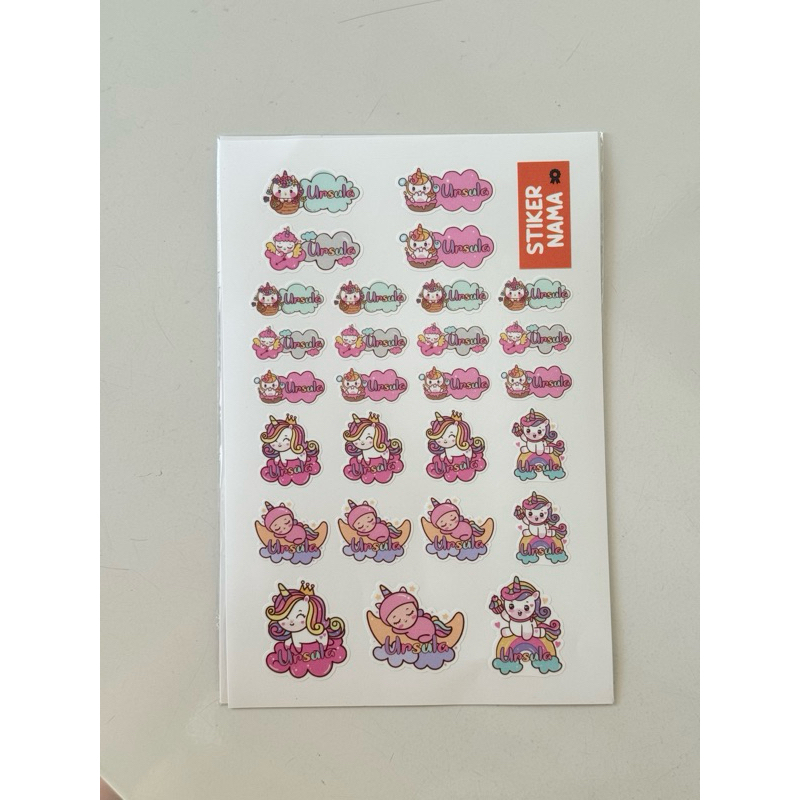 

Sticker Nama 105pcs Ready Stock tanpa Custom