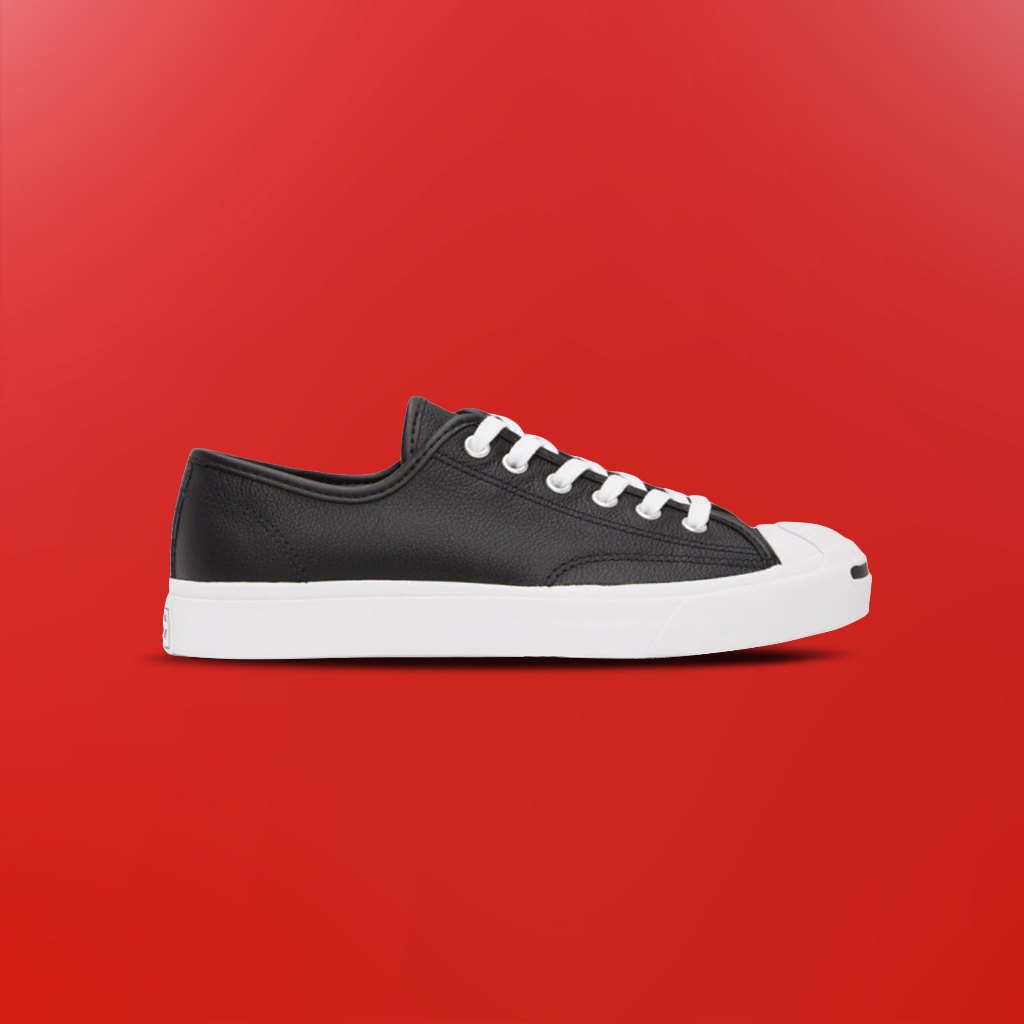 Converse Jack Purcell Low Leather Black White Leather 100% Original