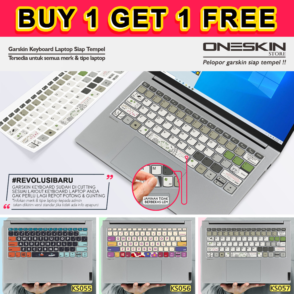Garskin Stiker Sticker keyboard laptop Msi gambar custom katalog 57