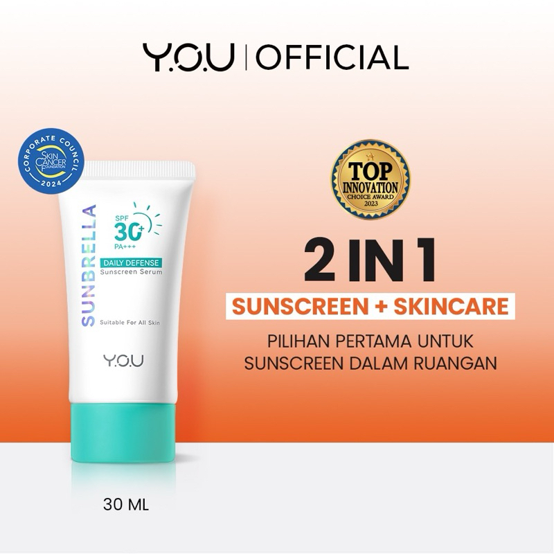 [NEW] YOU Sunbrella Daily Defense Sunscreen Serum SPF30 | Tabir Surya UVA UVB Blue Light | Lightweig