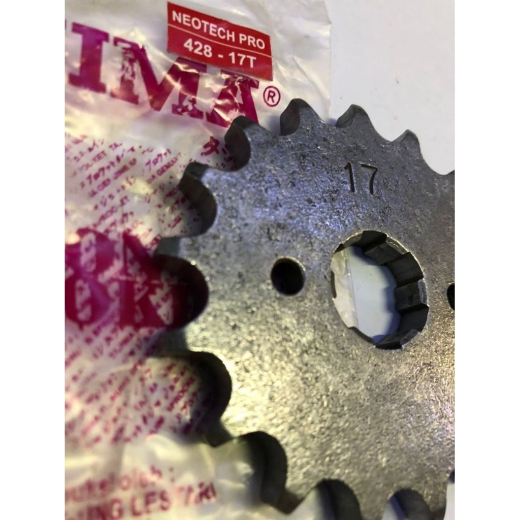 Gir gear depan megapro cb150 gl pro neotech Tiger crf 150 ukuran 17 mata Import Tajima