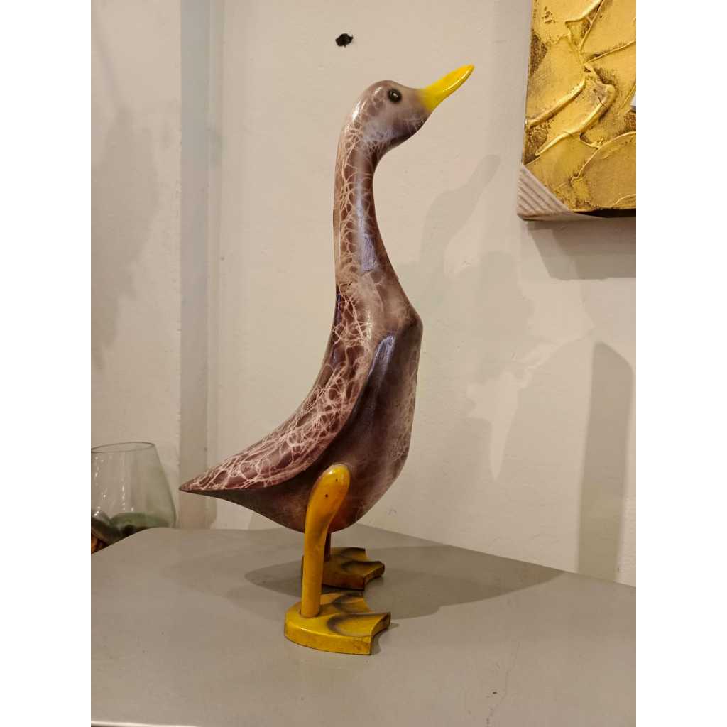 Miniatur Patung bebek hiasan Meja kerajinan kayu bali