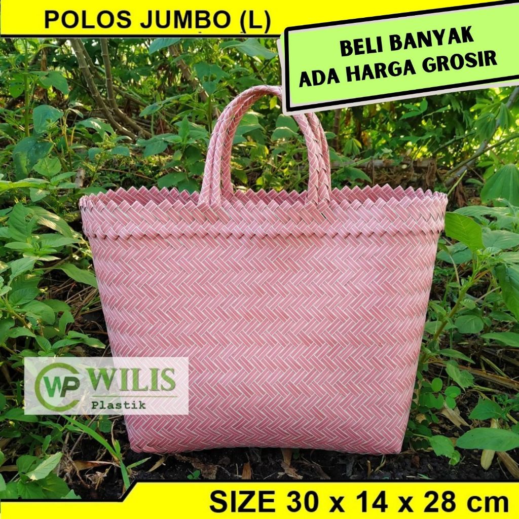 

Tas Anyaman Plastik Polos Jumbo (L) untuk Hampers Parcel Souvenir Bingkisan muat Kotak Nasi