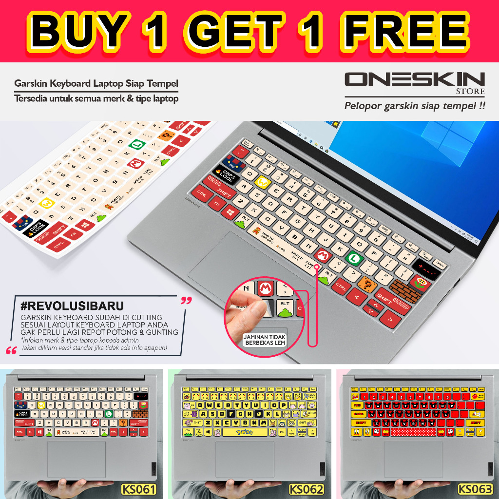 Garskin Stiker Sticker keyboard laptop Msi gambar custom katalog 61