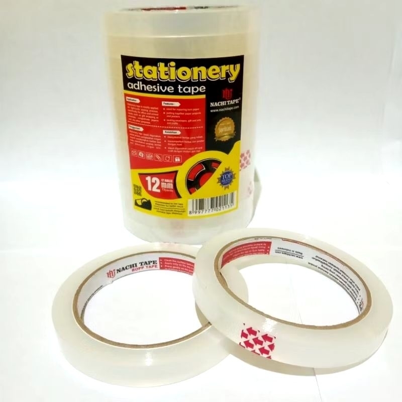 

Lakban isolasi Solasi selotip Nachi Tape 12mm Bening 1/2Inchi Stationary