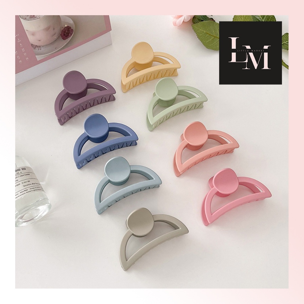 LM Jedai Rambut Ori Jepit Rambut Korea Besar 9cm Praktis Jepit Rambut Besar Polos Doff