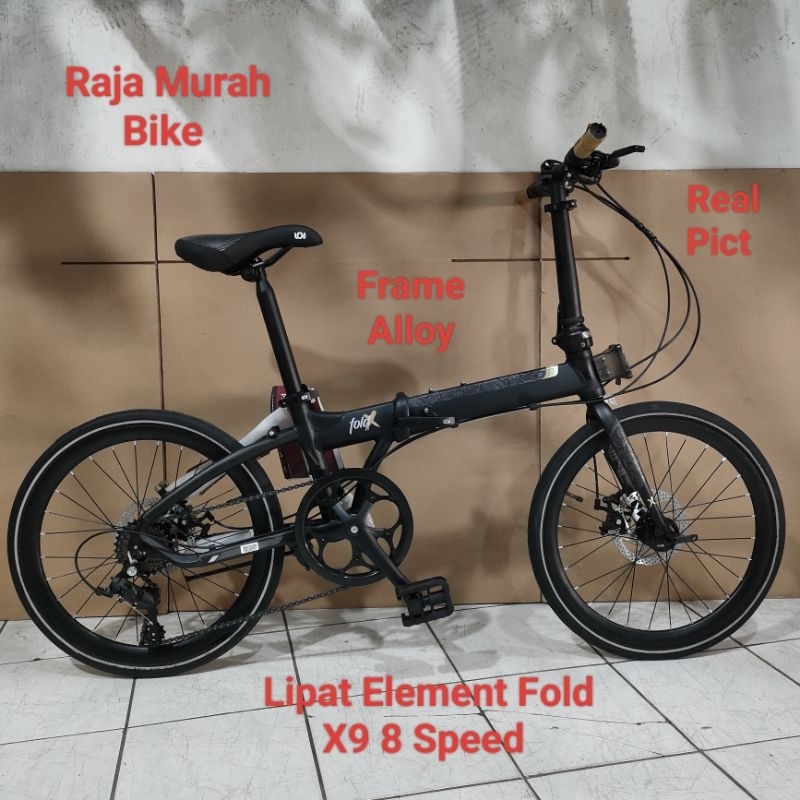 Sepeda Lipat 20 Inch Element Fold X9 8 Speed Sepeda Lipat Element Fold X9 20 Inch