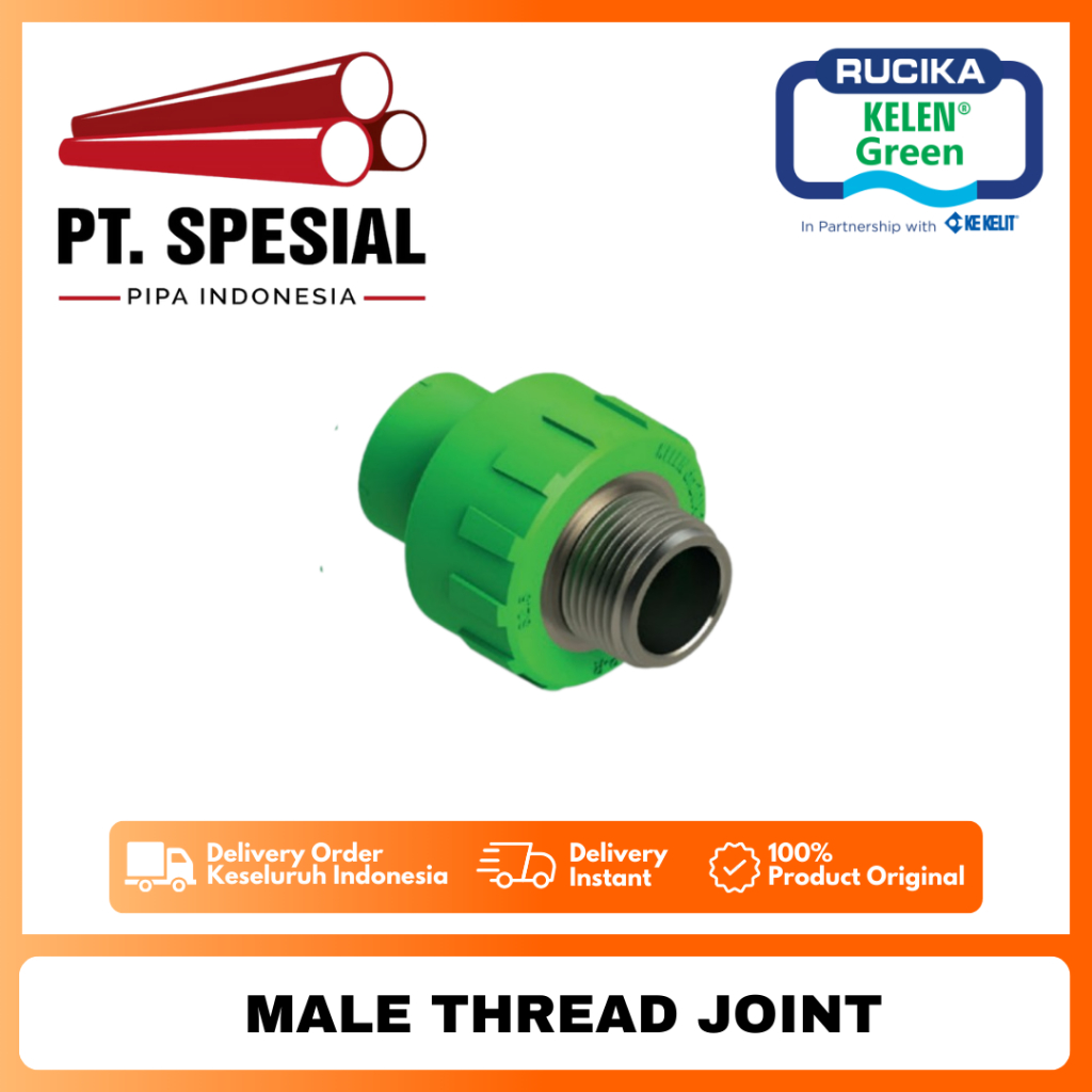 Sock Drat Luar PPR Rucika / SDL PPR Rucika / Male Thread Joint PPR Rucika - 10