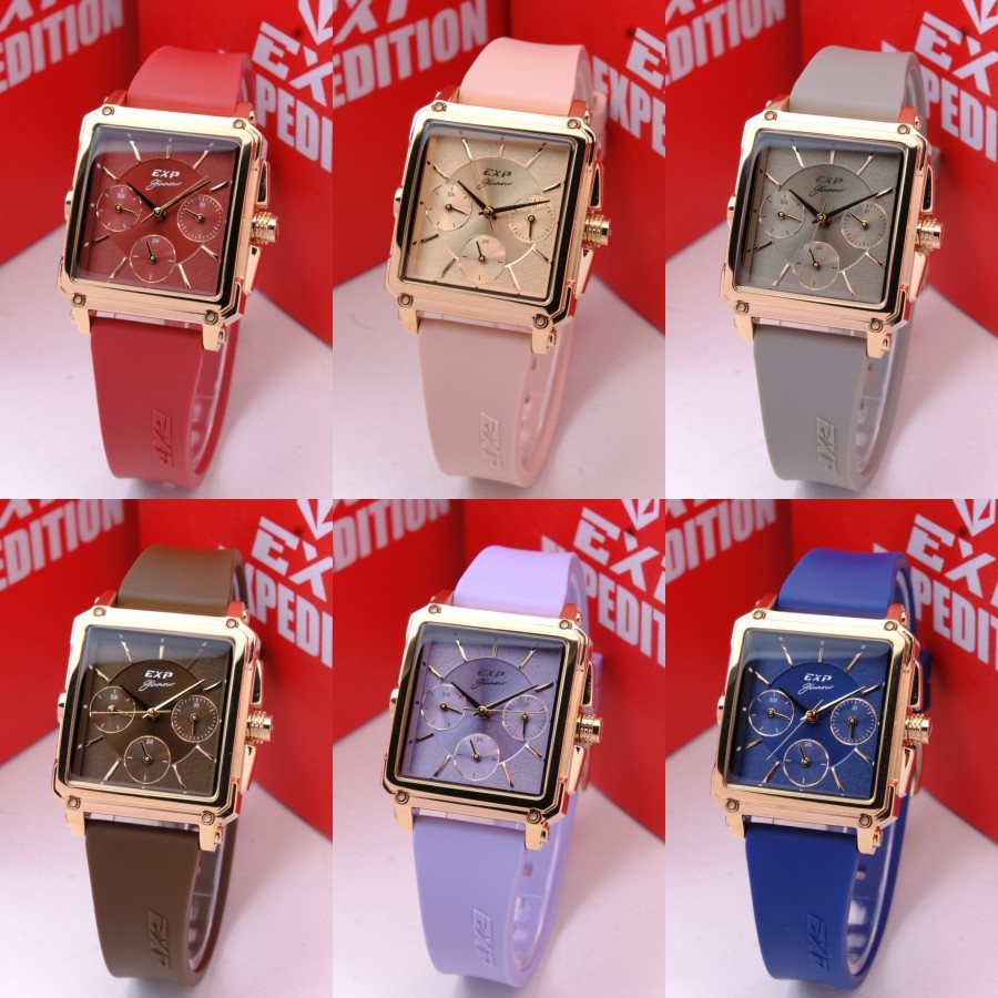 JAM TANGAN WANITA EXPEDITION E 6618 E6618 EXP6618 RUBBER SERIES ORIGINAL TERBARU
